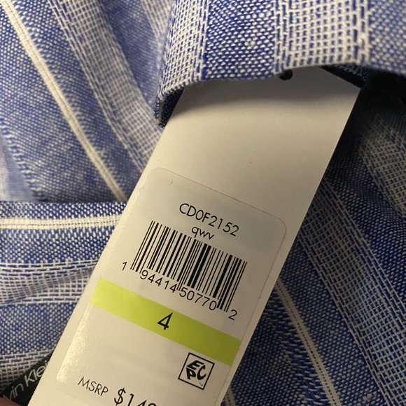 NEW $150 Calvin  Klein linen dress pant jumpsuit - Picture 3 of 4